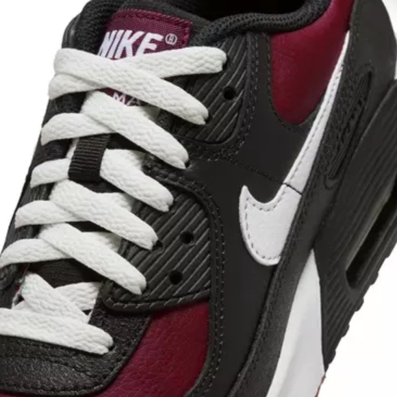 Nike Kids Air Max 90 Black and Red Sneakers - Picture 6 of 7